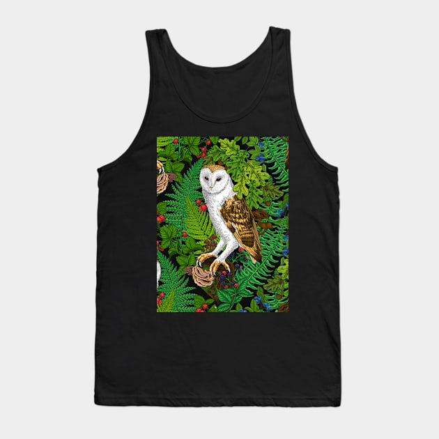 Owls, ferns, oak and berries Tank Top by katerinamk